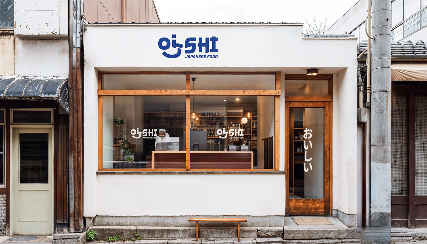 Desain logo dan identitas visual Oishi oleh Anvaya Design