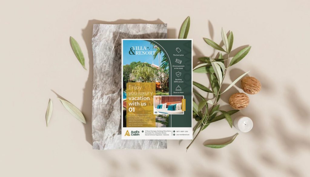desain flyer penginapan audi cabin