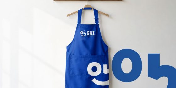 desain mockup oishi stationery apron