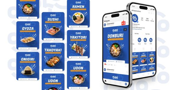 desain sosial media brand kuliner oishi